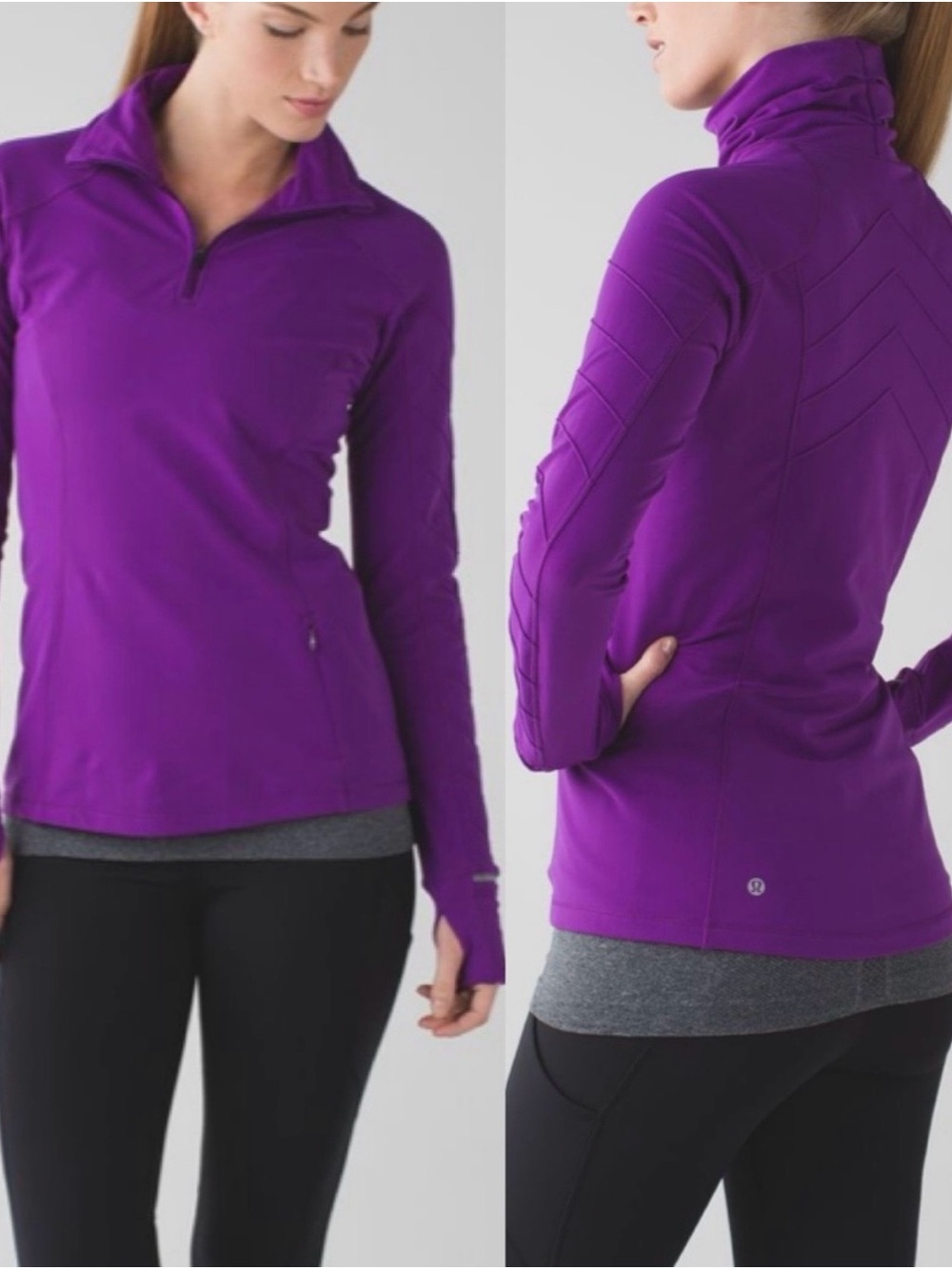 Purple lululemon pull over size 2